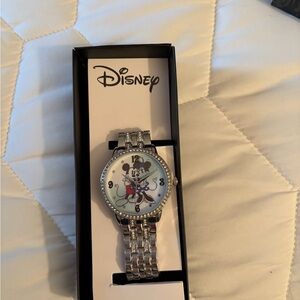 Disney Silver and Black Mickey Mouse Watch
